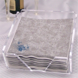 Capa de caixa de tecido de acrílico transparente de moda por atacado 