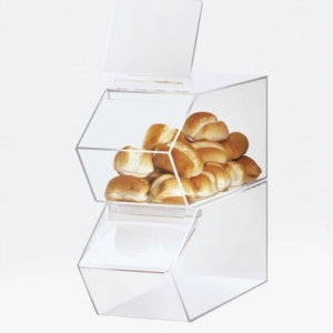 Caixa de doces de pão acrílico 