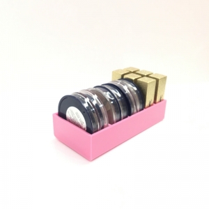Organizador compacto rosa compacto de acrílico 