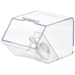 Caixa de lata de doce transparente para lata de doce de plexiglass doce de frutas 