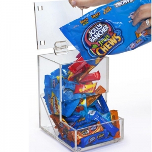 Linda lata caixas de latas acrílico caixa de chocolate com doces 