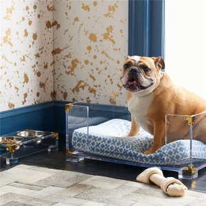 Produto de estimação de cama de cão de acrílico personalizado 