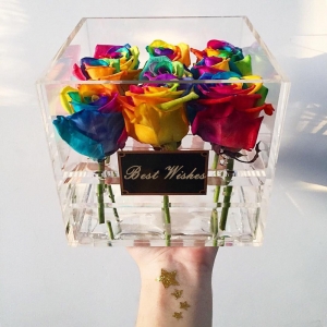 porta de água handmade caixa de flores de acrílico atacado 