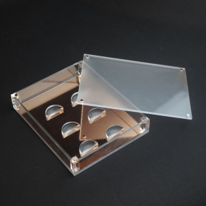 Fabricação personalizada feita com 6 pares de caixa de cílios falsos acrílicos 
