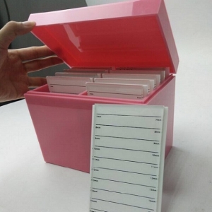 nova caixa de chicote de extensões de cílios rosa com dez telas de extensão de pestanas 