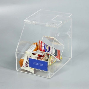 caixa acrílica dos doces da forma quadrada clara da cor 