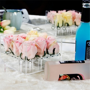 caixa de flor de acrílico de fábrica de alta qualidade personalizada yageli 