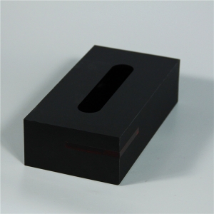 Suporte de caixa de tecido acrílico glam preto 