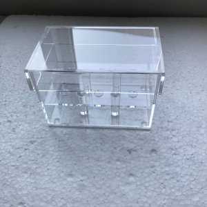Caixa de exposição impermeável de retângulo acrílico transparente 