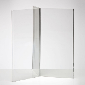 Carrinho de exposição de menu de mesa de acrílico transparente 