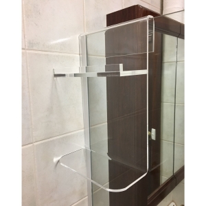 personalizado pendurado banheiro prateleiras de acrílico chuveiro caddy 