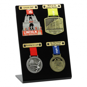 fábrica diretamente venda display de medalha de acrílico de mesa para quatro medalhas 