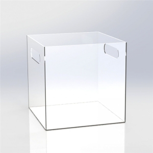 caixa de armazenamento de discos de vinil acrílico transparente 