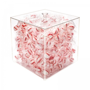 tek claro acrílico grande recipiente de doces - caixa de exibição 