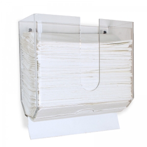 titular de tecido de pmma transparente grande transparente acrílico rack de suporte de guardanapo de cozinha 