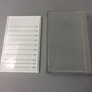 caixa de extensão de cílios simples acrílico transparente bandeja de cílios 