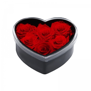 Coração preta em forma de 6 buracos de flores de uma flor de moda de acrílico para venda 