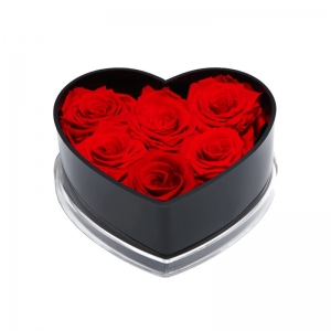Coração preta em forma de 6 buracos de flores de uma flor de moda de acrílico para venda 