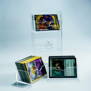 caixa de armazenamento para jogos de cartas mágicas em acrílico transparente com gavetas 