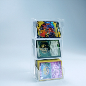 3 camadas de magia acrílica as gavetas de armazenamento de cartão proxy mtg reunidas 