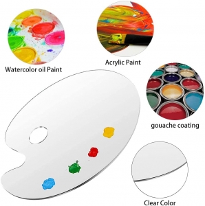 Paleta de cores ovais de plástico para pintura de artista em aquarela pequena acrílica 
