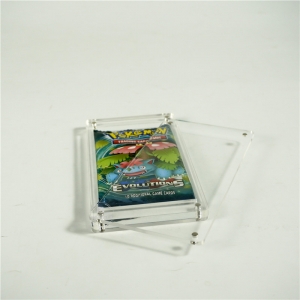 Pacote de reforço Pokémon de acrílico TCG MTG magnético claro personalizado para proteger o suporte 
