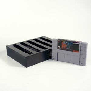 Expositor de cartucho de videogame retrô em acrílico preto para Nintendo Game Boy 