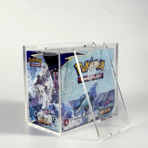 Caixa de reforço Pokémon acrílico transparente com tampa removível 