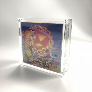 Caixa de acrílico para caixa de reforço Pokémon japonesa com tampa magnética 