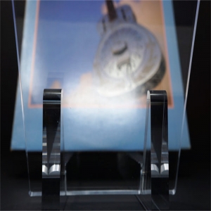 suporte de exibição de disco de vinil acrílico transparente
 