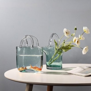 Vaso de vidro acrílico saco sacola tanque de peixes 