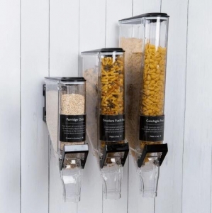 Caixas de alimentação por gravidade para distribuição de cereais para alimentos a granel 