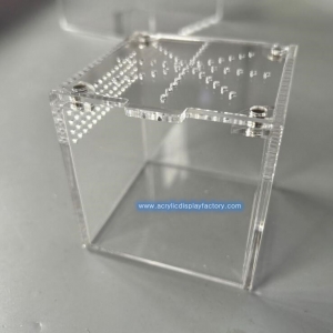 Caixa de acrílico transparente para reprodução de tarântula de répteis 