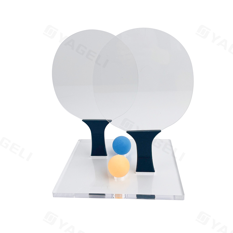clear acrylic table tennis paddles set