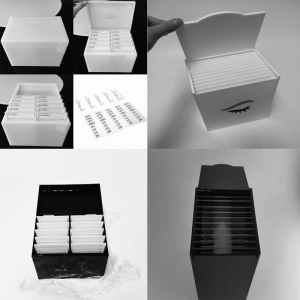 caixa de embalagem personalizada de cílios de cera de acrílico 