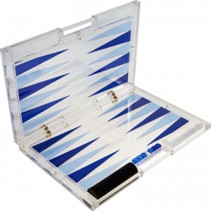 conjunto de backgammon acrílico