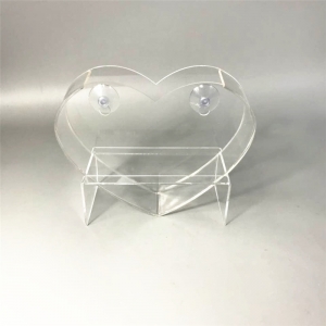 Vaso de garrafa de coração em forma de coração de cristal personalizado 