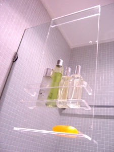 suprimentos de banheiro premium porta pendurada caddy chuveiro acrílico claro 