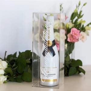 2019 caixa de vinho de acrílico transparente caixa de champanhe de acrílico de mármore única 