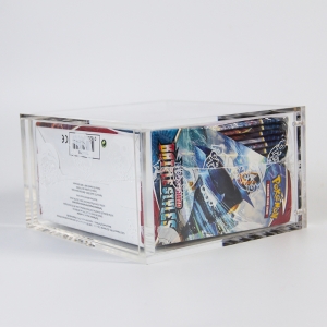 Caixa de jogo de estojo de acrílico acrílico transparente com tampa embutida 