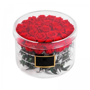  Yageli caixa de flores de acrílico redonda personalizada no atacado 