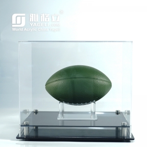 vitrine de mini capacete de futebol acrílico transparente atacado
 