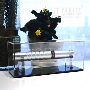 Caixa de suporte de exibição de espada de sabre de luz acrílico transparente personalizado
 