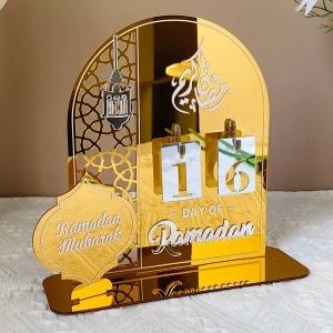 Calendário do advento do Ramadã em acrílico 