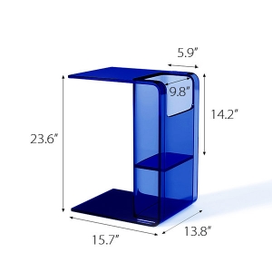 Mesa lateral acrílica para decoração de casa 