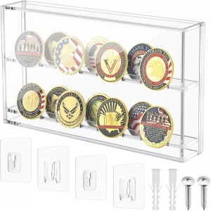 vitrine de moedas de desafio em acrílico