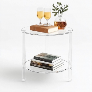Mesa final moderna em acrílico transparente 