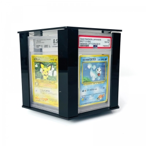 Caixa hexagonal de display acrílico PSA - um display premium para seus cartões classificados 