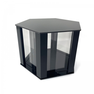 Caixa hexagonal de display acrílico PSA - um display premium para seus cartões classificados 
