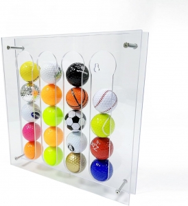 Rack de armazenamento de bola de golfe montado na parede 
